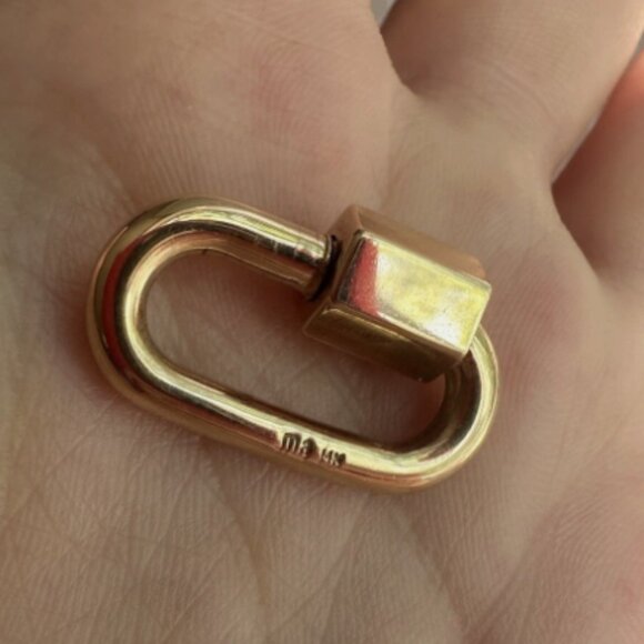 Marla Aaron Yellow Gold Chubby Medium Lock - Picture 2 of 7